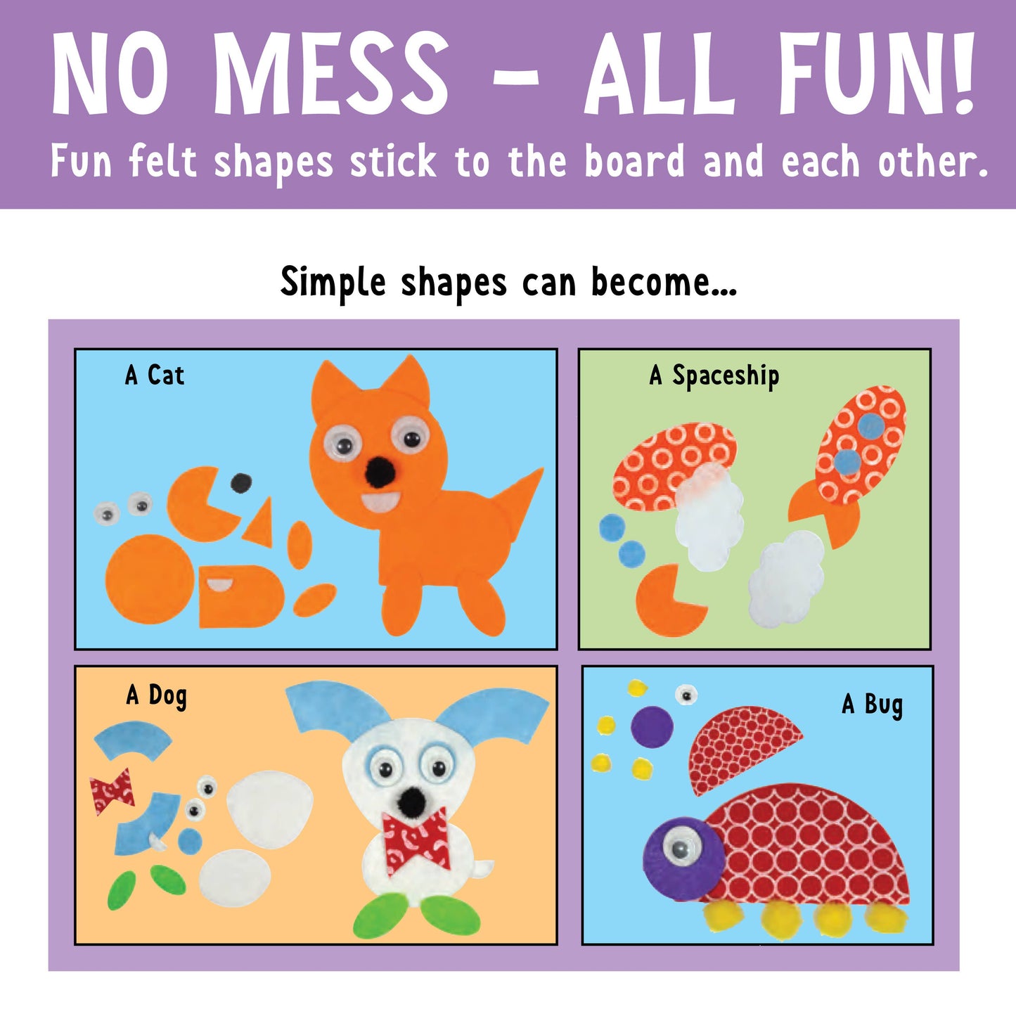 Fun Felt Shapes Play Set for Preschool Kids