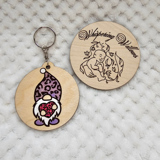 Leopard Gnome Keychain