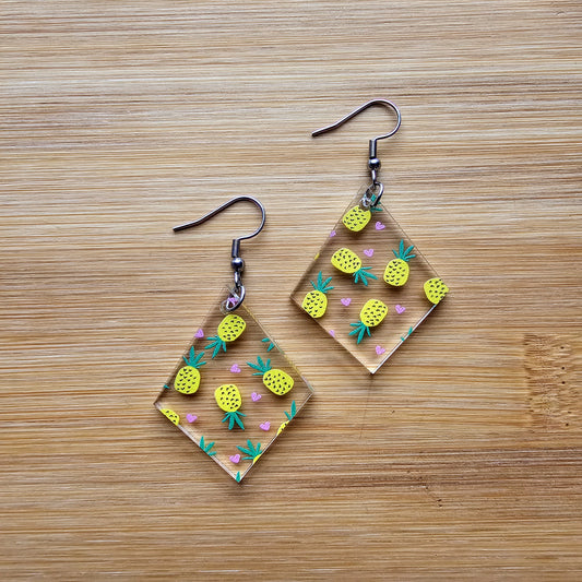 Pineapple Acrylic Earrings