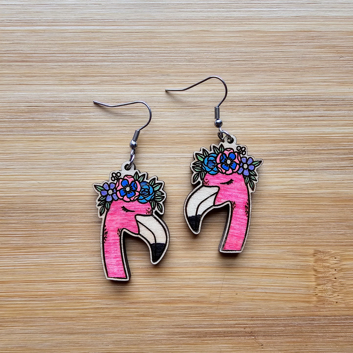 Flamingo Flower Crown Earrings