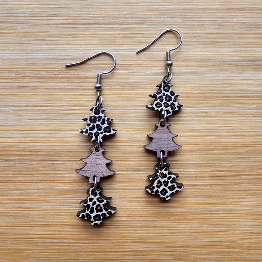 Leopard Trees Drop Earrings