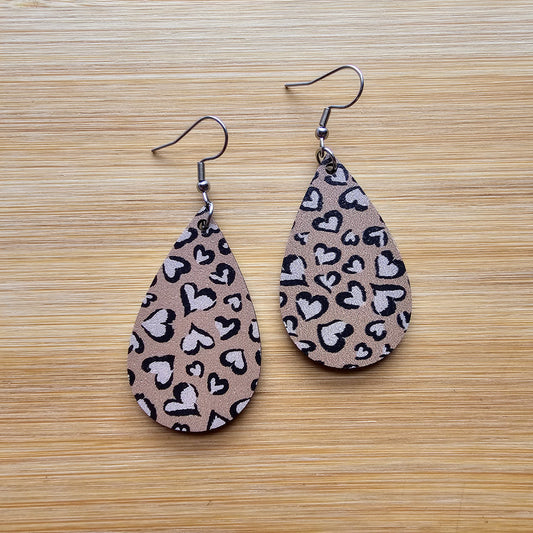 Leopard Hearts Earrings