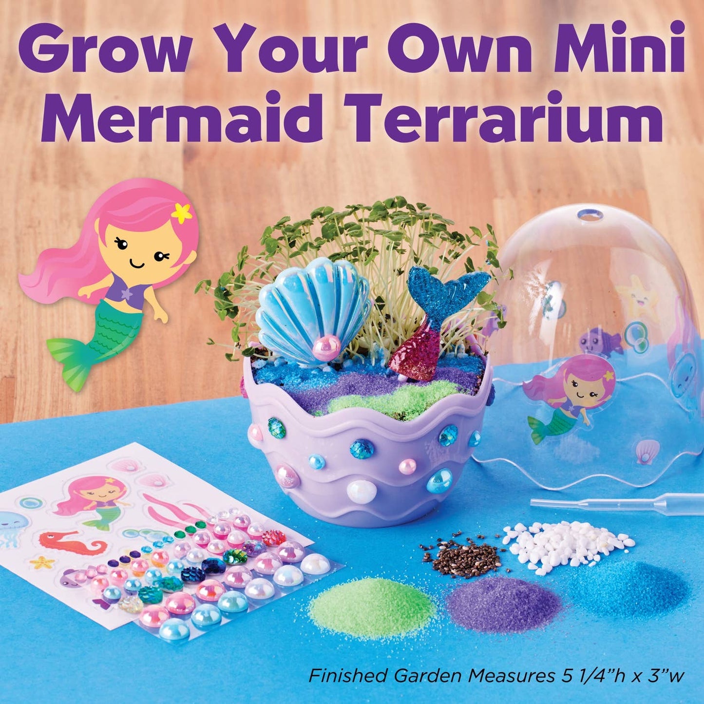 Grow a Mini Garden – Mermaid - DIY Craft Kit for Kids