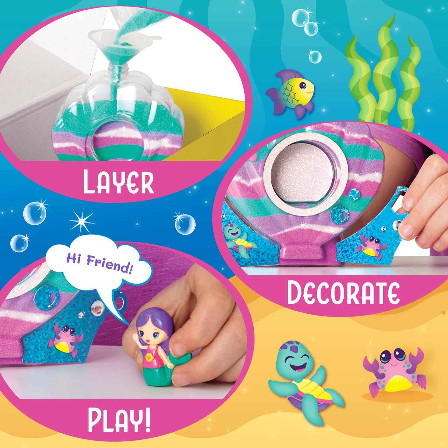 Sparkle Sand Art Mermaid DIY Craft Kit for Kids