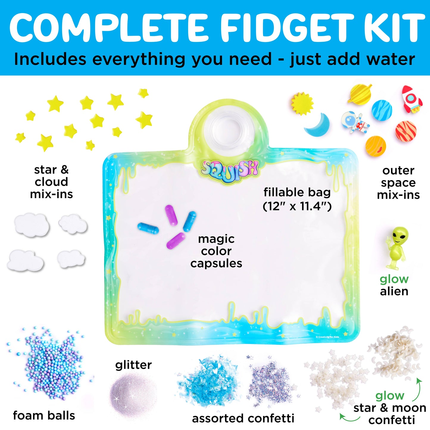 Mix and Make Your Own Super Squish Fidget Bag Craft Kit