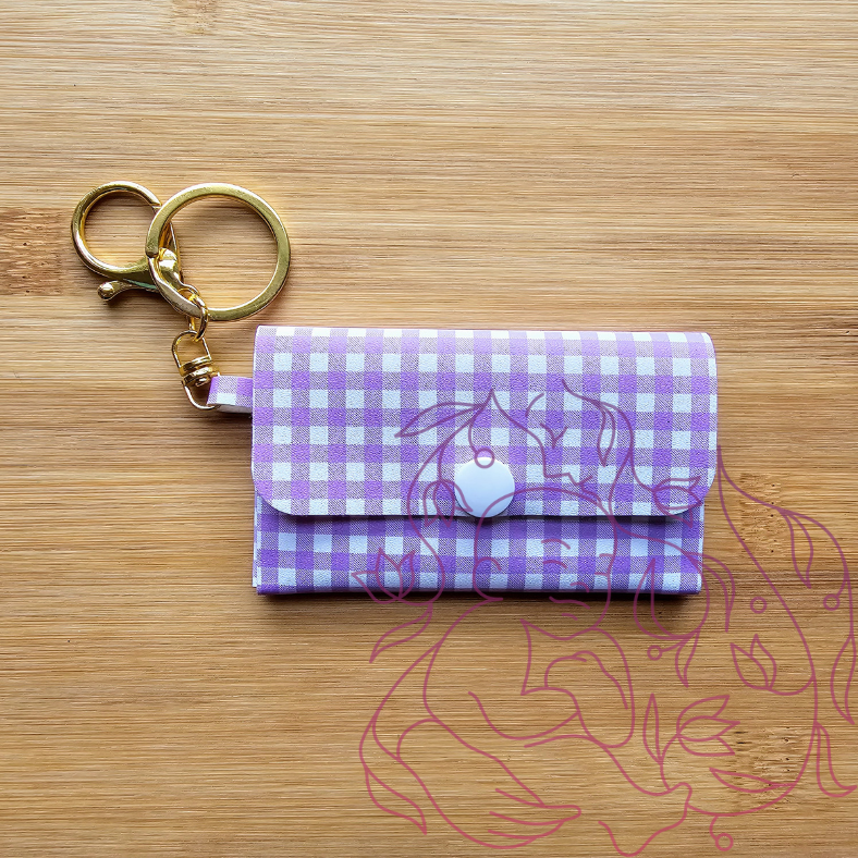 Purple Gingham Jlynn Wallet