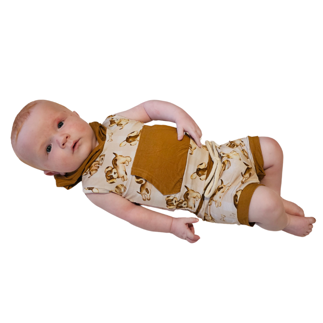 Puppies 2 Piece Bamboo Outfit