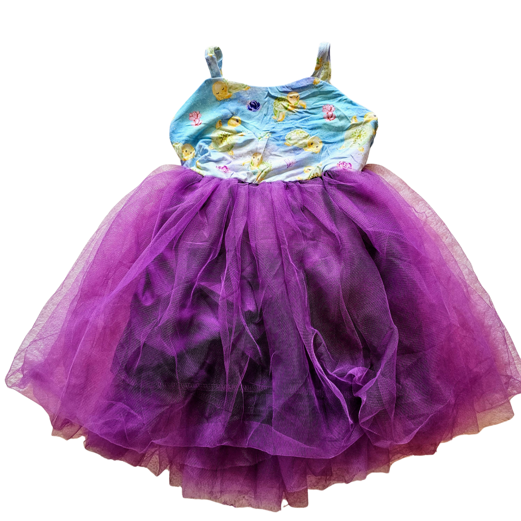 Floral Turtles Tulle Dress