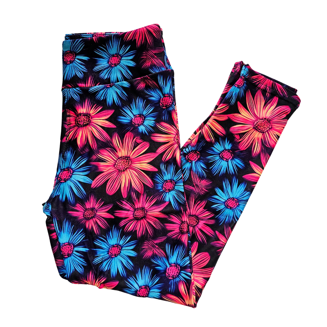 Neon Daisy Kid Leggings